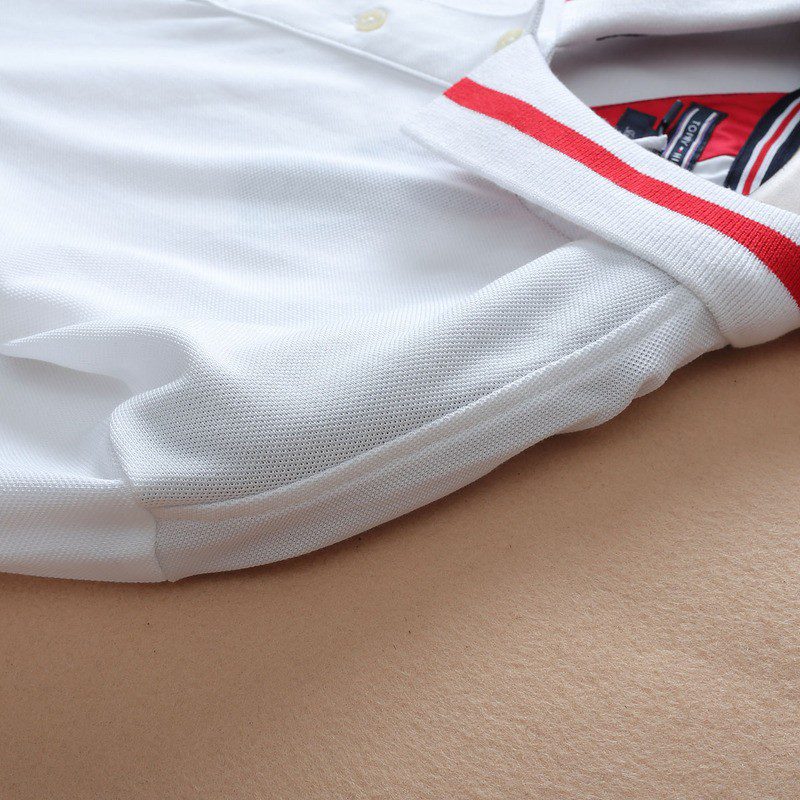 טומי הילפיגר-TOMMY POLO MEN'S TSHIRT - WHITE – תמונה 8