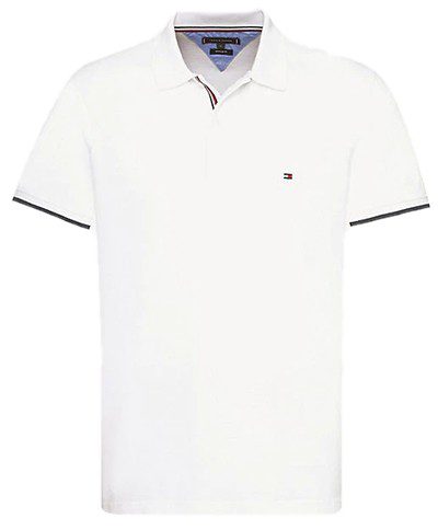 טומי הילפיגר-TOMMY POLO MEN'S TSHIRT - White – תמונה 2
