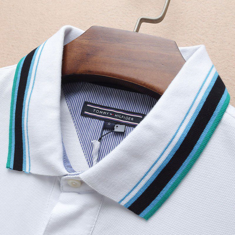 טומי הילפיגר-TOMMY POLO MEN'S TSHIRT - White – תמונה 10