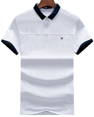 טומי הילפיגר-TOMMY POLO MEN'S TSHIRT - White & Black