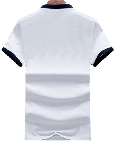 טומי הילפיגר-TOMMY POLO MEN'S TSHIRT - White & Black – תמונה 2