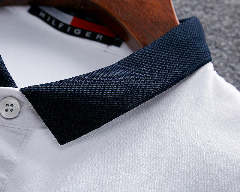 טומי הילפיגר-TOMMY POLO MEN'S TSHIRT - White & Black – תמונה 4