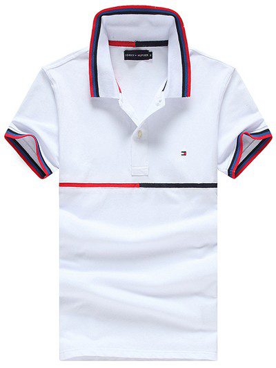 טומי הילפיגר-TOMMY POLO MEN'S TSHIRT - White