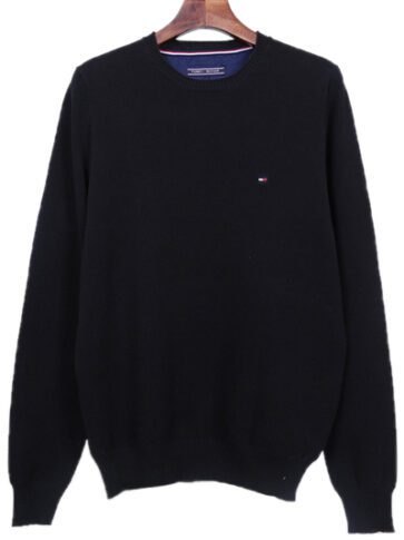 טומי הילפיגר-TOMMY SWETER MEN'S- BLACK