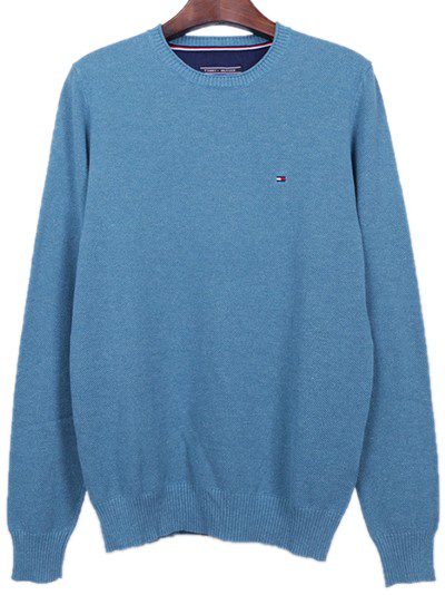 טומי הילפיגר-TOMMY SWETER MEN'S- LIGHT BLUE