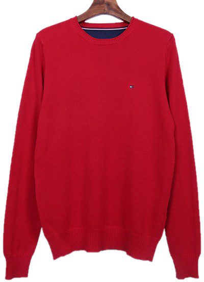 טומי הילפיגר-TOMMY SWETER MEN'S- RED