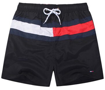 טומי הילפיגר-TOMMY SWIM MEN'S - BLACK  BLUE WHITE