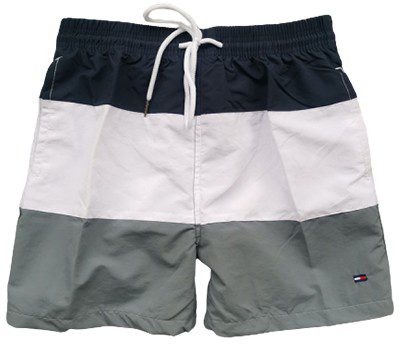 טומי הילפיגר-TOMMY SWIM MEN'S - BLACK WHITE & GRAY