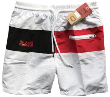 טומי הילפיגר-TOMMY SWIM MEN'S -BLACK WHITE & RED