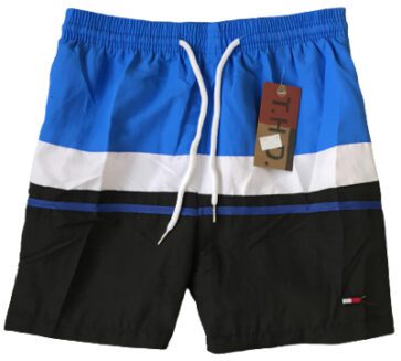 טומי הילפיגר-TOMMY SWIM MEN'S - BLUE WHITE & BLACK