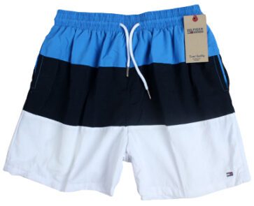 טומי הילפיגר-TOMMY SWIM MEN'S - Blue Black  & White