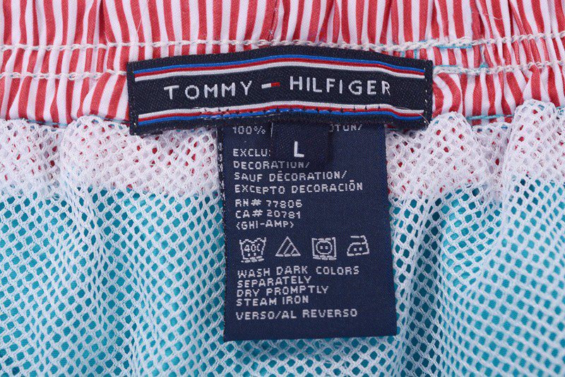 טומי הילפיגר-TOMMY SWIM MEN'S - Malibu White Red & Black – תמונה 8