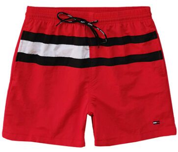 טומי הילפיגר-TOMMY SWIM MEN'S - RED BLACK & WHITE