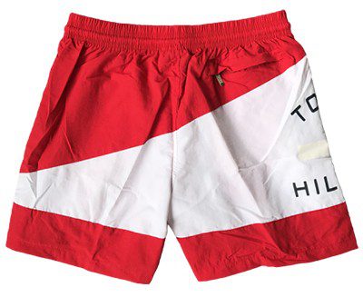 טומי הילפיגר-TOMMY SWIM MEN'S - RED & WHITE – תמונה 2