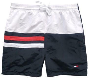 טומי הילפיגר-TOMMY SWIM MEN'S - WHITE & BLACK