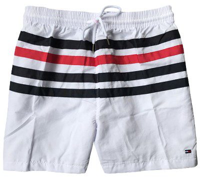 טומי הילפיגר-TOMMY SWIM MEN'S - WHITE BLACK & RED