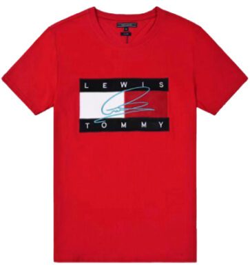 טומי הילפיגר-TOMMY TSHIRT MEN'S - Fire Engine Red