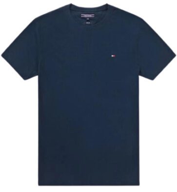 טומי הילפיגר-TOMMY TSHIRT MEN'S - NAVY BLUE