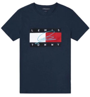 טומי הילפיגר-TOMMY TSHIRT MEN'S - NAVY BLUE