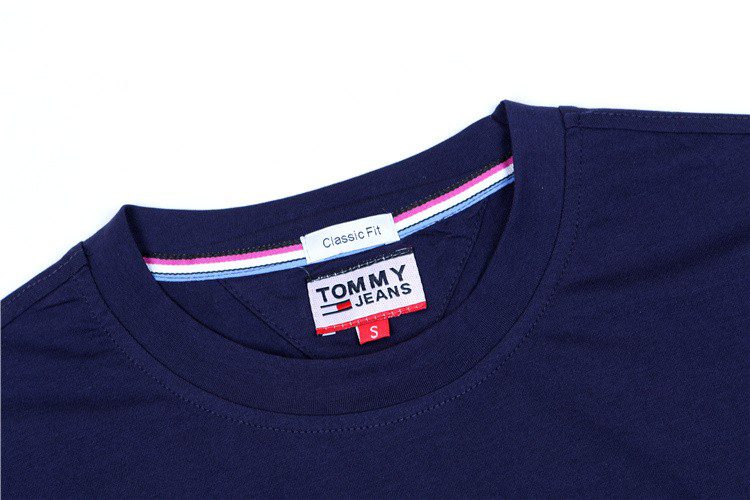 טומי הילפיגר-TOMMY TSHIRT MEN'S - NAVY BLUE – תמונה 3