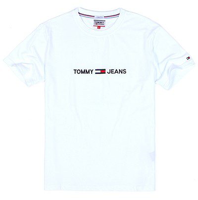 טומי הילפיגר-TOMMY TSHIRT MEN'S - WHITE