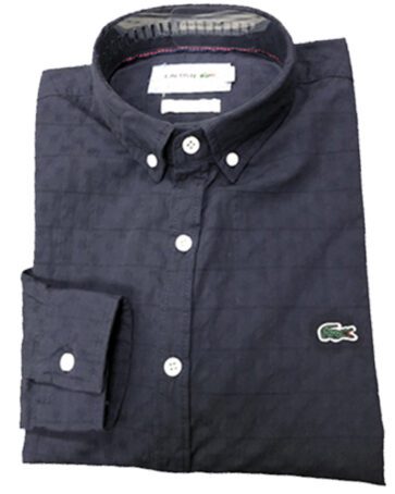 לקוסט-LACOSTE LONG MEN SHIRT - Gun Powder