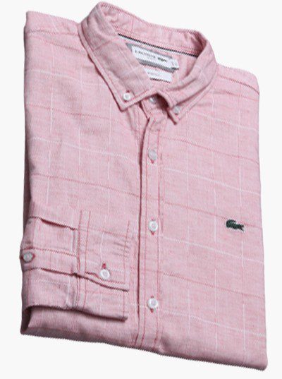 לקוסט-LACOSTE LONG MEN SHIRT - Pink Flare – תמונה 3