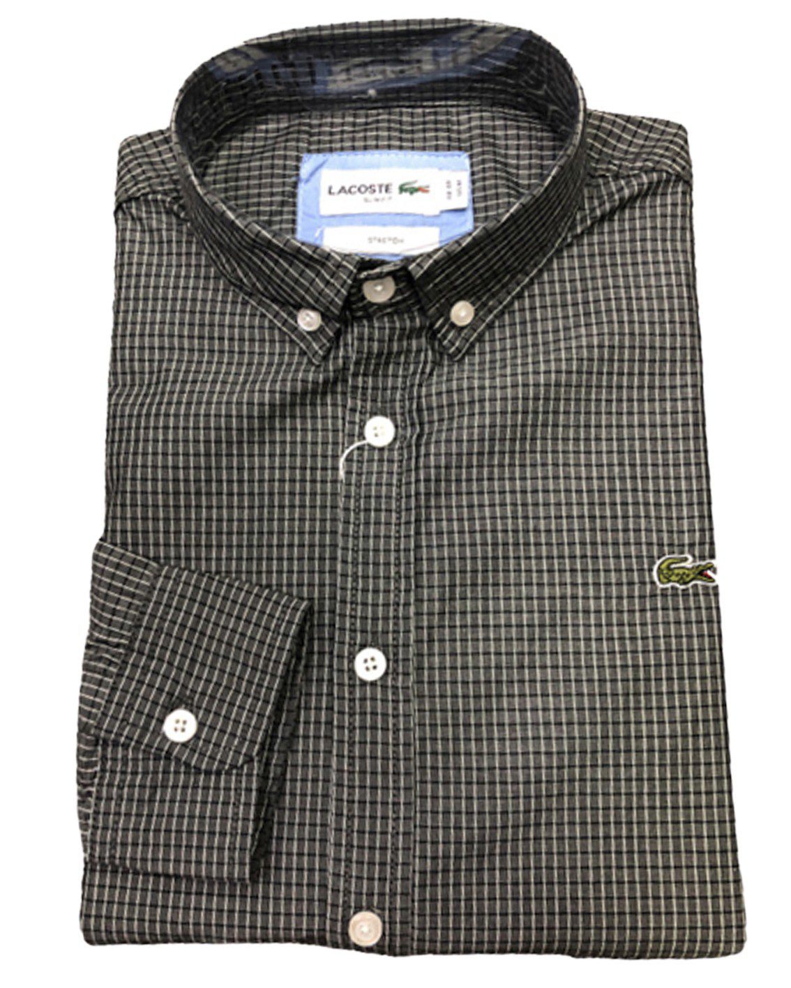 לקוסט-LACOSTE LONG MEN SHIRT - Tundora & White