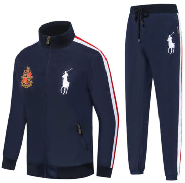 ראלף לורן-RALPH LAUREN SUIT MEN'S- NAVY BLUE WHITE & RED