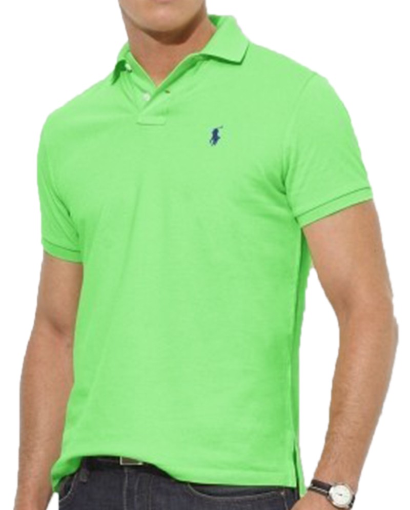 ראלף לורן-RALPH LAUREN POLO TSHIRT SHORT MEN'S - Light Green