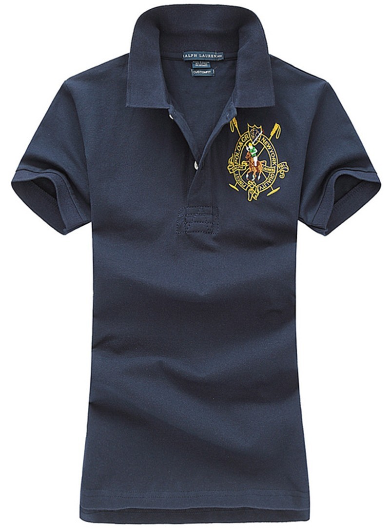 ראלף לורן-RALPH LAUREN POLO TSHIRT SHORT WOMEN - Nave Blue