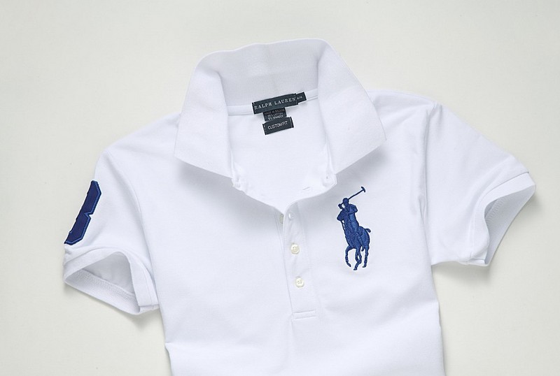 ראלף לורן-RALPH LAUREN POLO TSHIRT SHORT WOMEN - White & Black Logo – תמונה 3