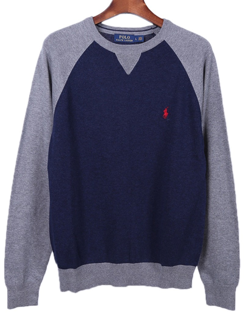 ראלף לורן-RALPH LAUREN SWETER MEN - NAVY BLUE & Gray