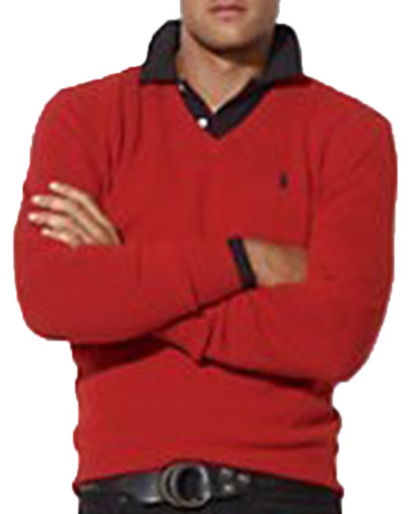 ראלף לורן-RALPH LAUREN SWETER MEN - Red