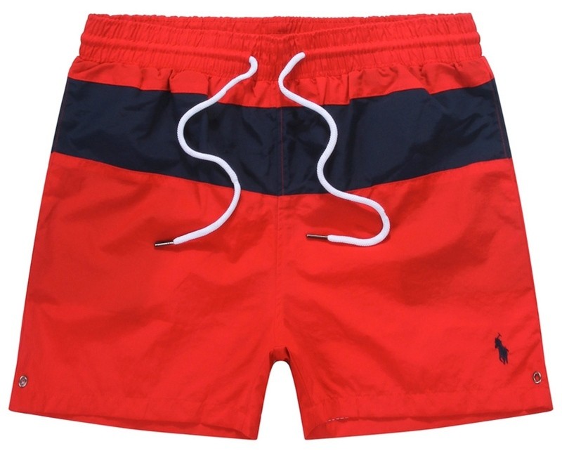 ראלף לורן-RALPH LAUREN SWIM BEACH SHORT MEN'S - Red & Midnight Express
