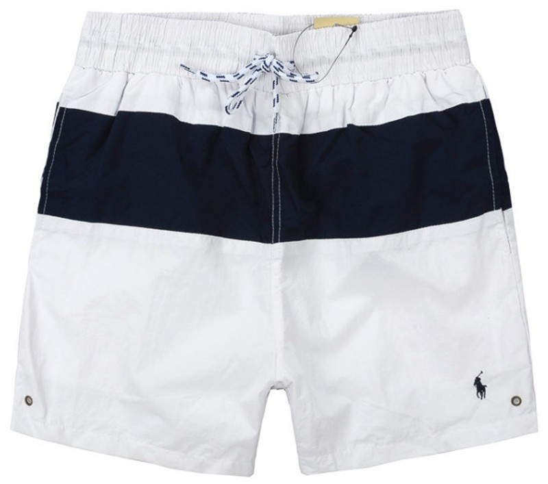 ראלף לורן-RALPH LAUREN SWIM BEACH SHORT MEN'S - White & Black