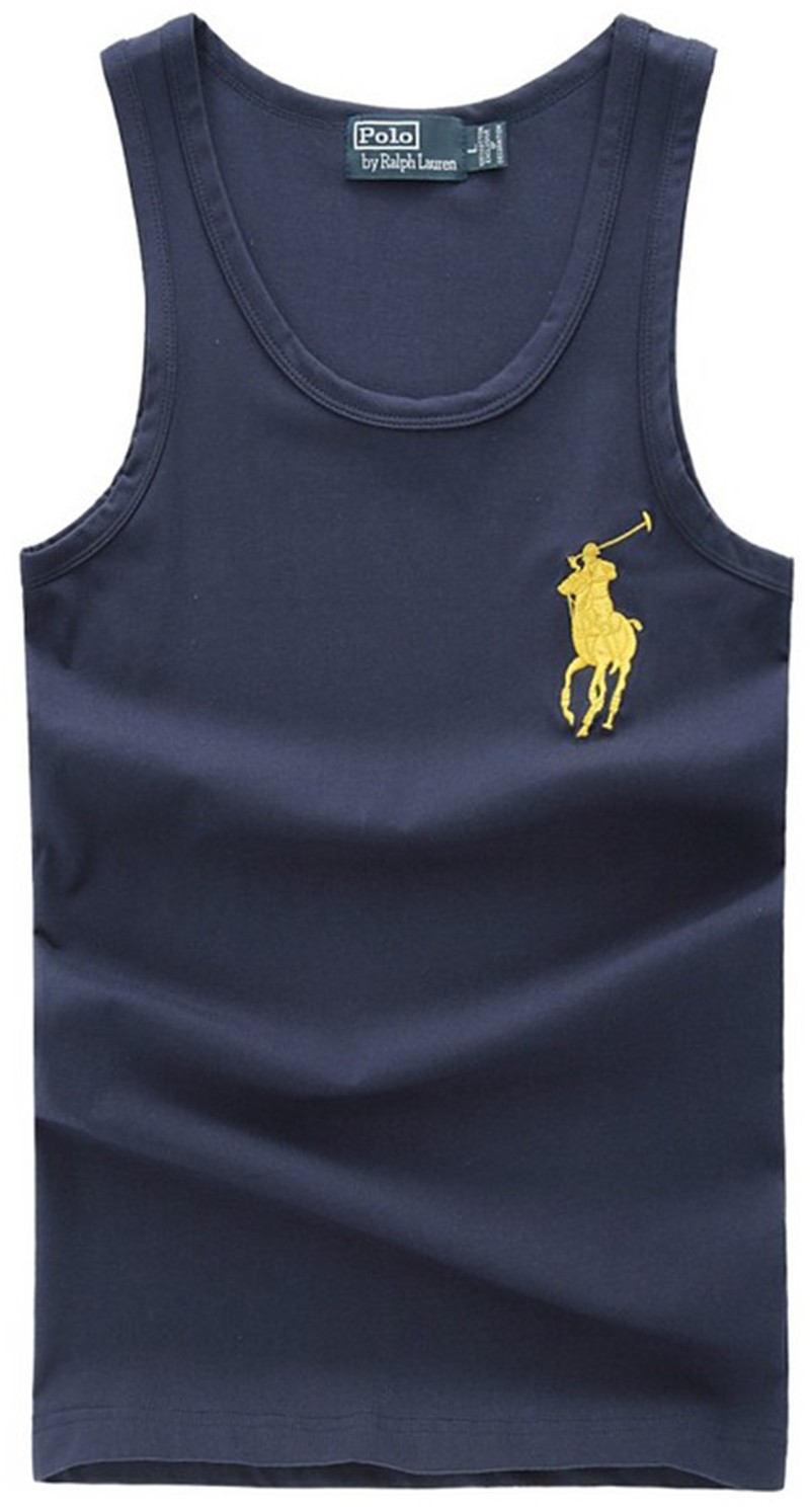 ראלף לורן-RALPH LAUREN VEST MEN - NAVE & YELLOW LOGO