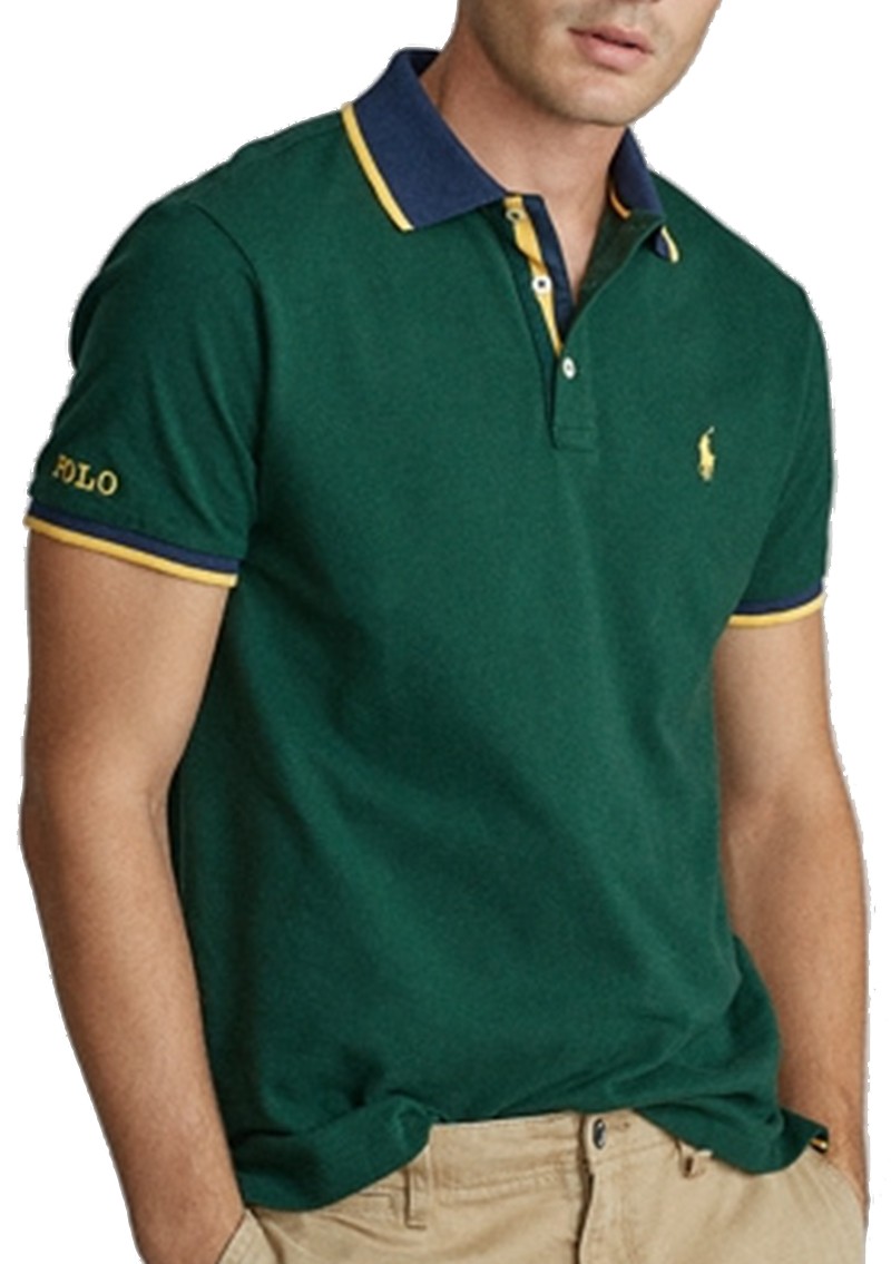 ראלף לורן-RALPH LAUREN POLO TSHIRT MEN'S SHORT DESGIN - County Green