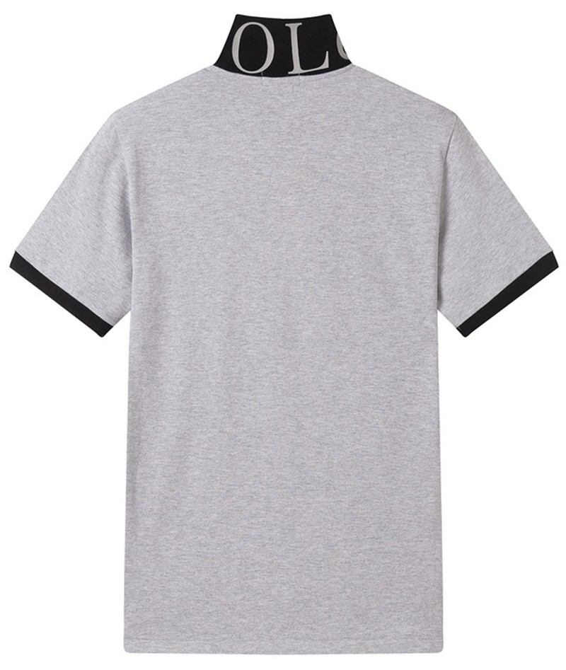 ראלף לורן-RALPH LAUREN POLO TSHIRT MEN'S SHORT DESGIN - Gray – תמונה 4