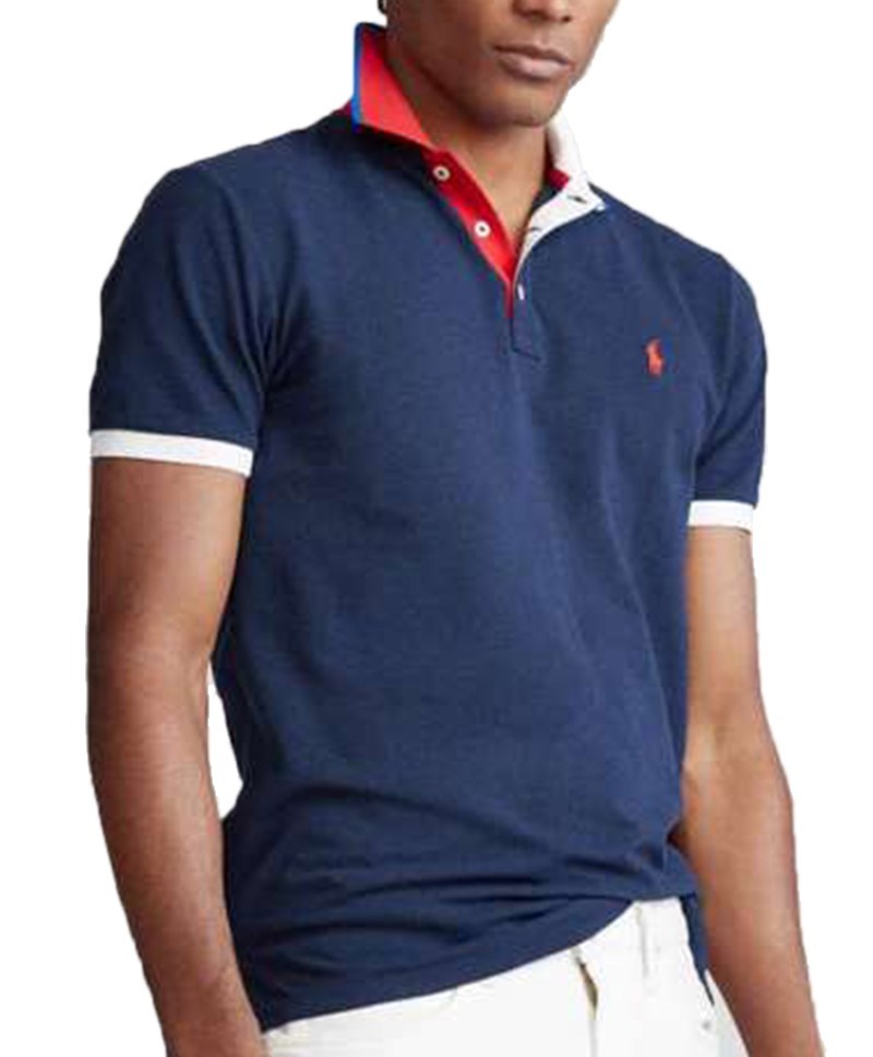 ראלף לורן-RALPH LAUREN POLO TSHIRT MEN'S SHORT DESGIN - Navy Blue