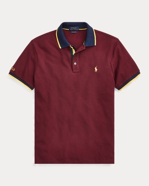 ראלף לורן-RALPH LAUREN POLO TSHIRT MEN'S SHORT DESGIN - Red Oxide – תמונה 3