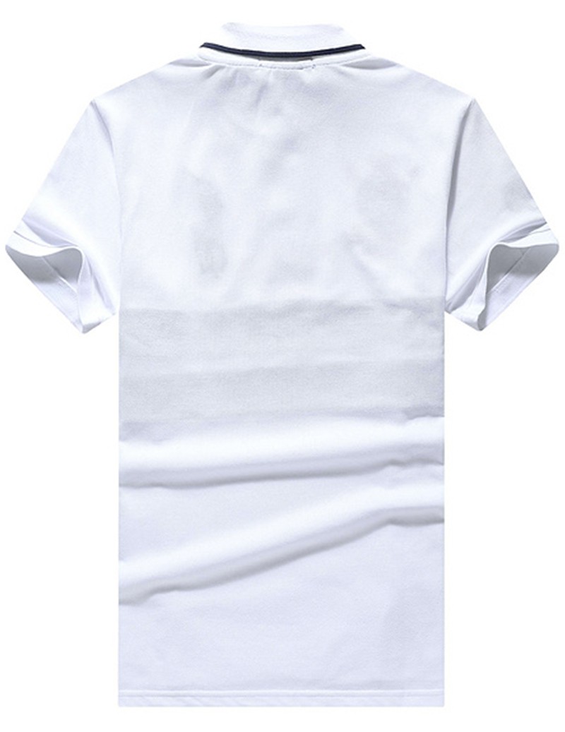 ראלף לורן-RALPH LAUREN POLO TSHIRT MEN'S SHORT DESGIN - White & Black – תמונה 3