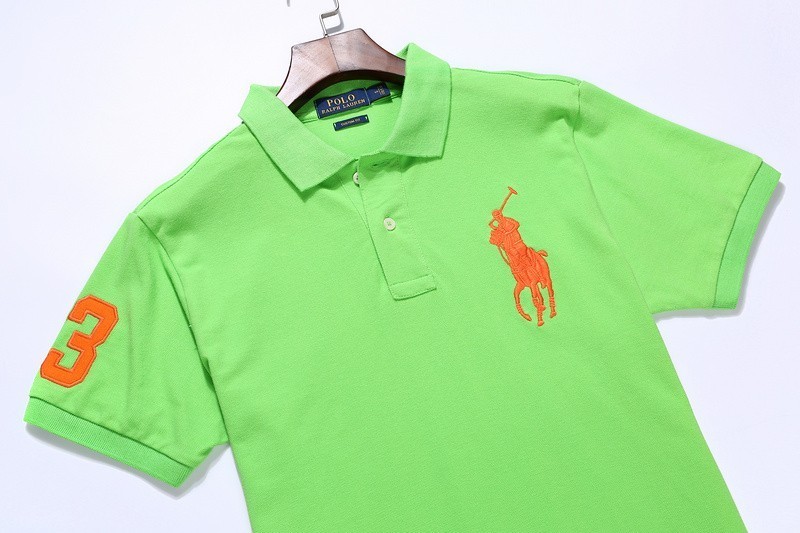 ראלף לורן-RALPH LAUREN POLO TSHIRT SHORT BIG PONY MEN'S- Pastel Green – תמונה 3