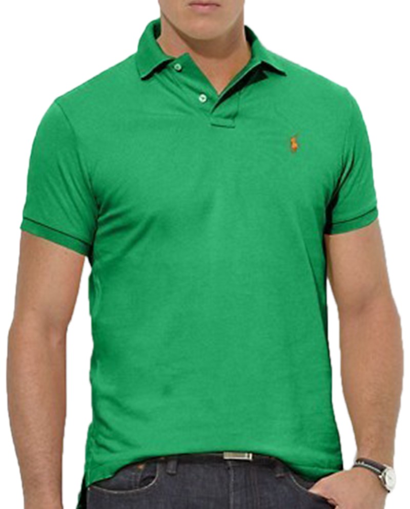 ראלף לורן-RALPH LAUREN POLO TSHIRT SHORT MEN'S - Jungle Green