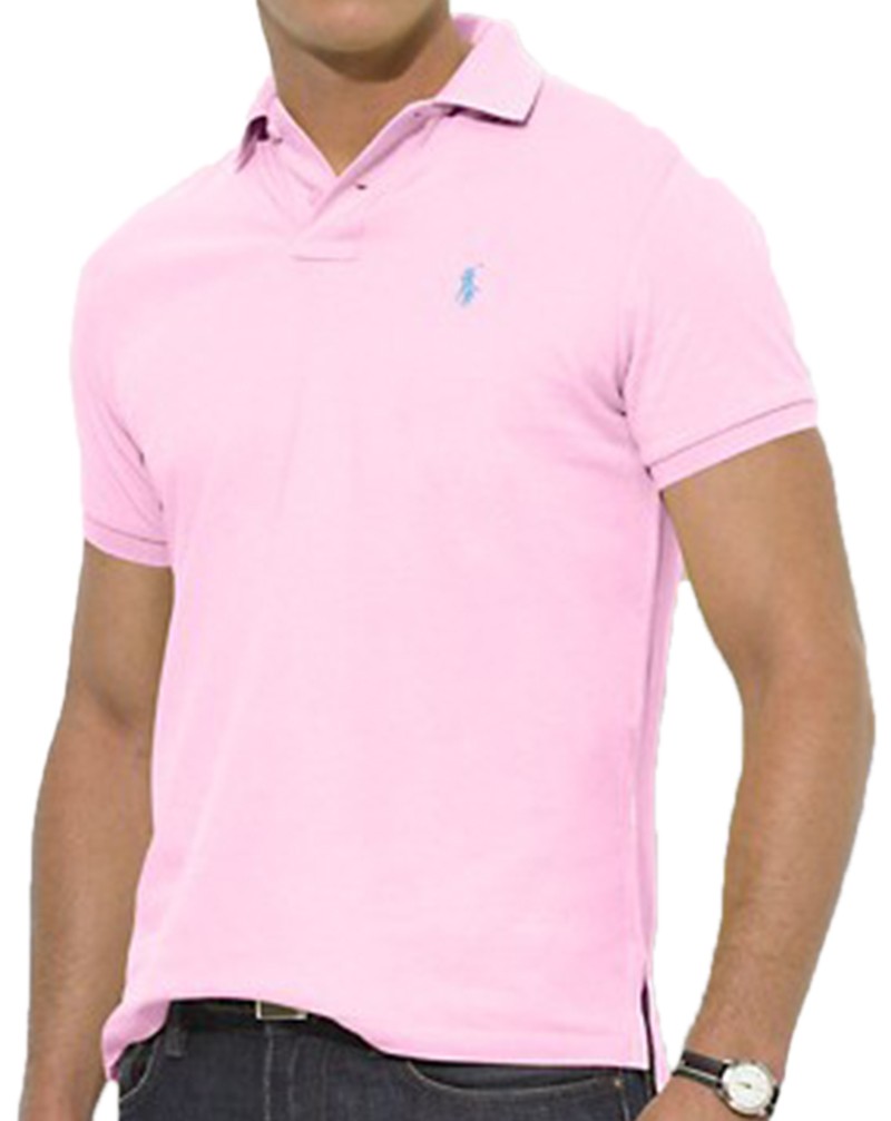 ראלף לורן-RALPH LAUREN POLO TSHIRT SHORT MEN'S - Pig Pink