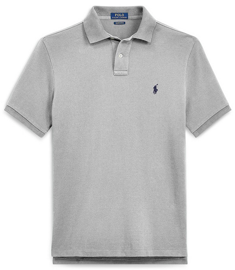 ראלף לורן-RALPH LAUREN POLO TSHIRT SHORT MEN'S - Silver