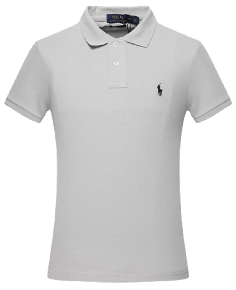 ראלף לורן-RALPH LAUREN POLO TSHIRT SHORT MEN'S - Very Light Grey