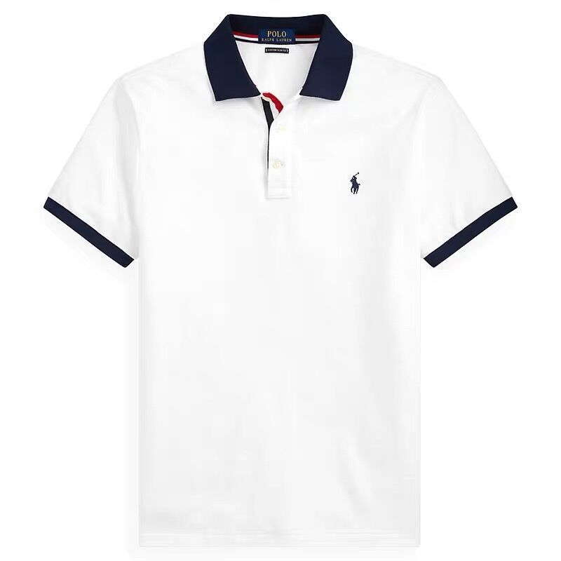 ראלף לורן-RALPH LAUREN POLO TSHIRT SHORT MEN'S - White Smoke