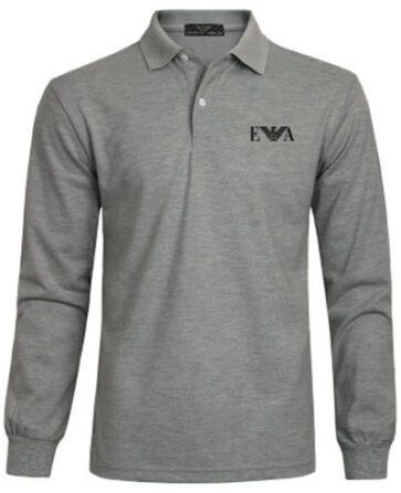 ארמני- ARMANI POLO LONG MEN'S - Gray