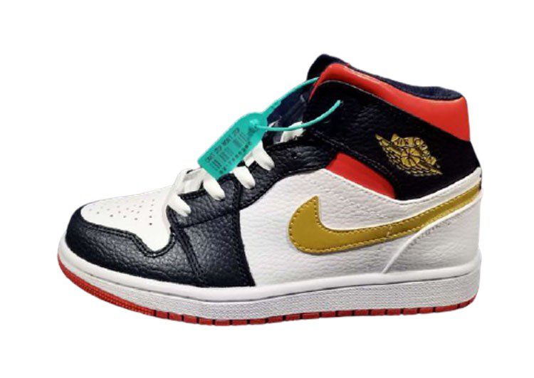 נעלי נייק-NIKE AIR MAX JORDAN HIGH -  Black Pearl Mix